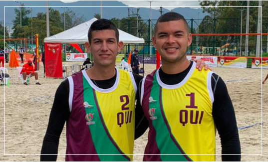 EL VOLEIBOL PLAYA QUINDIANO LOGRÓ CLASIFICAR A LOS VI JUEGOS NACIONALES MAR Y PLAYA 2021